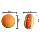 Hamburger and hot dog squeeze toys for stress relief