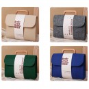 Felt Tote Bag with Wooden Handle