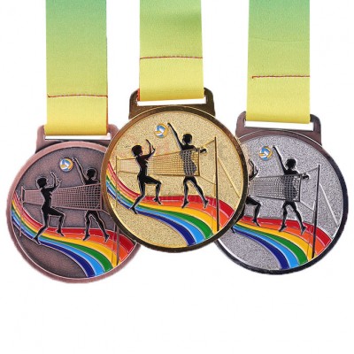 Colorful Volleyball Medal