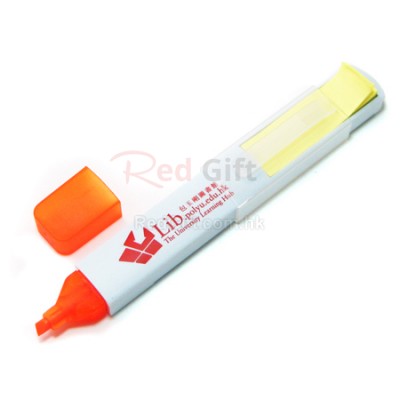 Highlighter Pen With Memo Pad