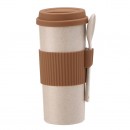 350ML Wheat Straw Coffee Cup with Spoon