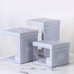 Fully transparent cake packaging box