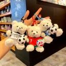 足球小熊挂件钥匙扣