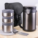 乐扣大容量不锈钢保温多层饭盒