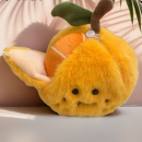 Decompression peeled orange plush doll keychain