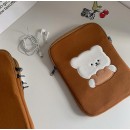 Embroidered Bear Tablet Bag