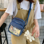 透明斜挎吧唧痛包收納包