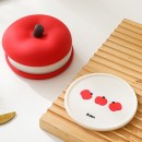 矽膠蘋果隔熱杯墊