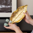 黃銅金葉子擺件