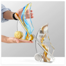 Sailing Ship Crystal Metal Trophy