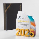 創意金屬水晶獎座