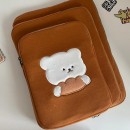 Embroidered Bear Tablet Bag