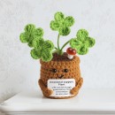 Knitted flower plant pot