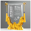 創意水晶錦旗獎座 創意水晶錦旗獎座