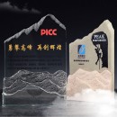 Creative Peak-top Marble Crystal Trophy