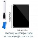 亞克力2mm手寫磁吸留言板冰箱貼