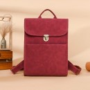 日韓風優雅電腦PU磨砂雙肩包