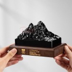 Customized Iceberg Solid Wood Crystal Trophy