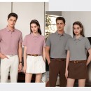 Jacquard Cotton Seamless Solid Color Polo Shirt