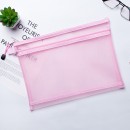 Mesh Double Layer Zipper Document Bag