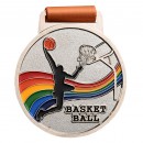 Colorful Basketball Medal