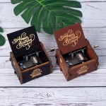 木質手搖八音盒可訂製