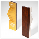 Step by Step Rising Trapezoidal Metal Trophy