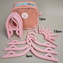 Folding Clothes Hanger With Storage Bag, Travel Clothes Drying Rack