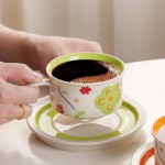 复古陶瓷咖啡杯碟套装
