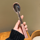 不鏽鋼筷子勺子套裝便攜餐具