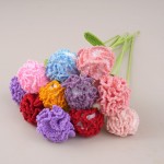 Bouquet of pipe cleaner carnations and tulips