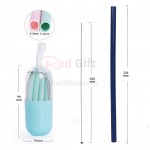 Reusable Portable Collapsible Silicone Straws