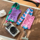 Wristband phone lanyard with storage bag