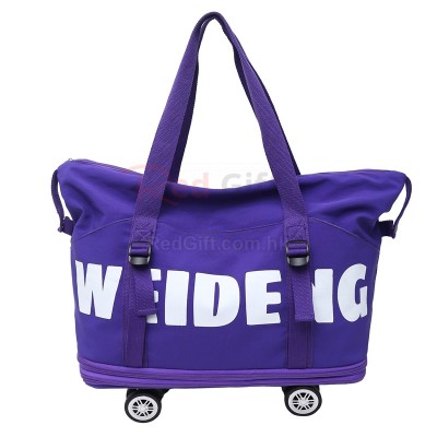 Expandable wheeled travel bag with retractable handle