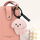 Pinch the sound producing leather keychain