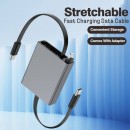 伸縮Type-C鋁合金60W快充數據線