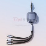 140W 2-in-1-to-3 Retractable Fast Charging Data Cable