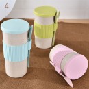 350ML Wheat Straw Coffee Cup with Spoon