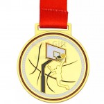 Basketball Metal Medal