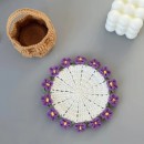 Woven flower cup mat