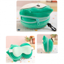 Travel portable eye mask and neck pillow