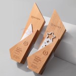 Solid Wood And Metal Trophy