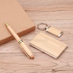 木質鑰匙扣名片夾筆套裝