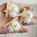 飯盒小熊捏捏樂鑰匙扣解壓玩具